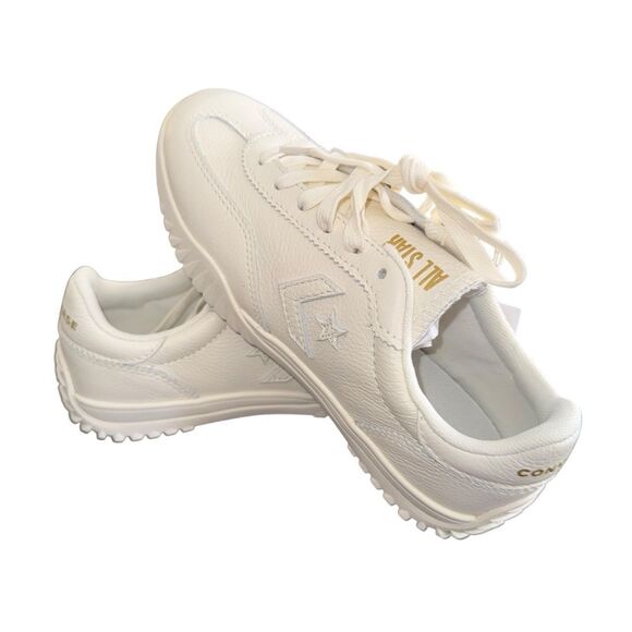 New Women’s Converse Run Star Trainer Leather Sneakers Ox Egret White A12778C - Picture 5 of 8